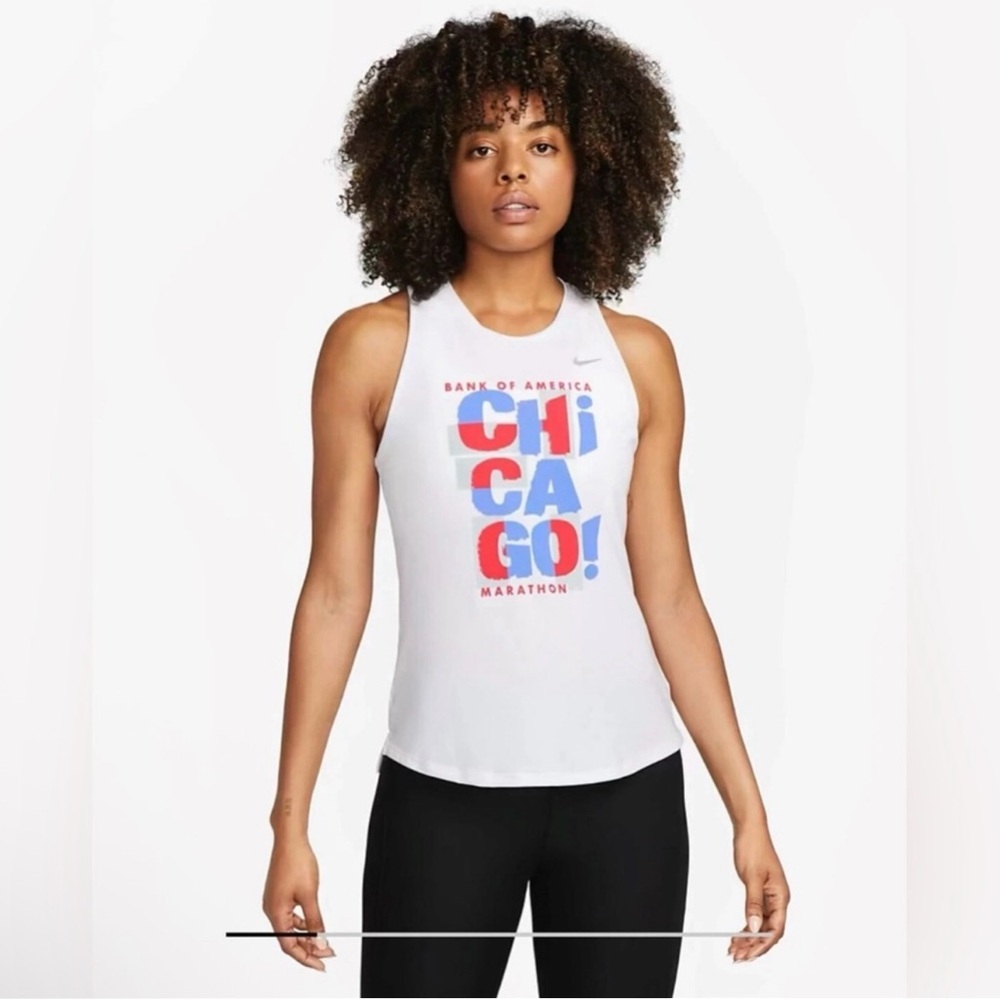 Nike Women's White Chicago Marathon Graphic Tank